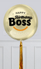 Happy Birthday Boss Custom Text ORBZ Balloons - 15inches Round Foil