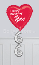 Custom Text Jumbo Balloons with Hanging Any Two Number Air-Filled