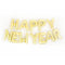 Happy New Year  Gold Letters - Balloon Banner