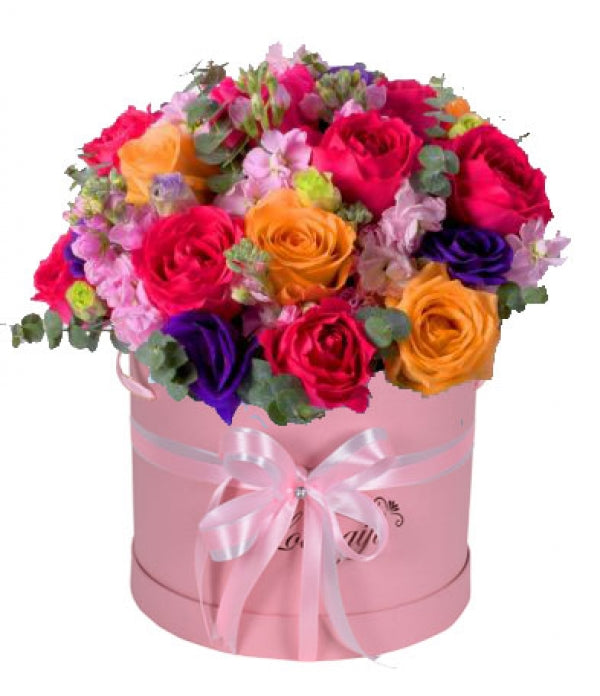 Mixed Flowers Hatbox