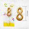 Golden Number Party Candles - PLEASE SELECT NUMBER