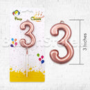 RoseGold Number Party Candles - PLEASE SELECT NUMBER