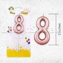 RoseGold Number Party Candles - PLEASE SELECT NUMBER