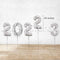 2022 & 3 Large Number Foil Metallic SILVER Balloons  - HELIUM FILLED