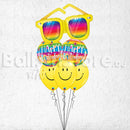 Rainbow Stripes Birthday Summer Shine Balloon Bouquet