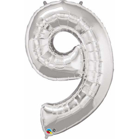 Number Nine Silver Helium Filled