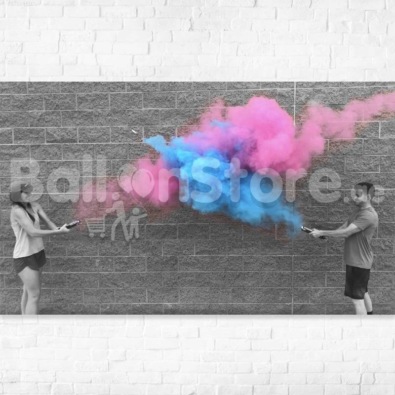 Gender Reveal Confetti Powder Cannon Set of 4 - For OUTDOOR Usage Only