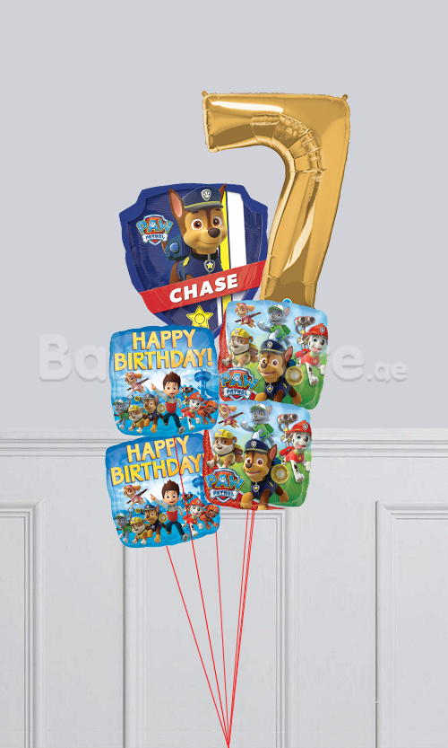 Any Number Paw Patrol Chase & Marshal Balloon Bouquet