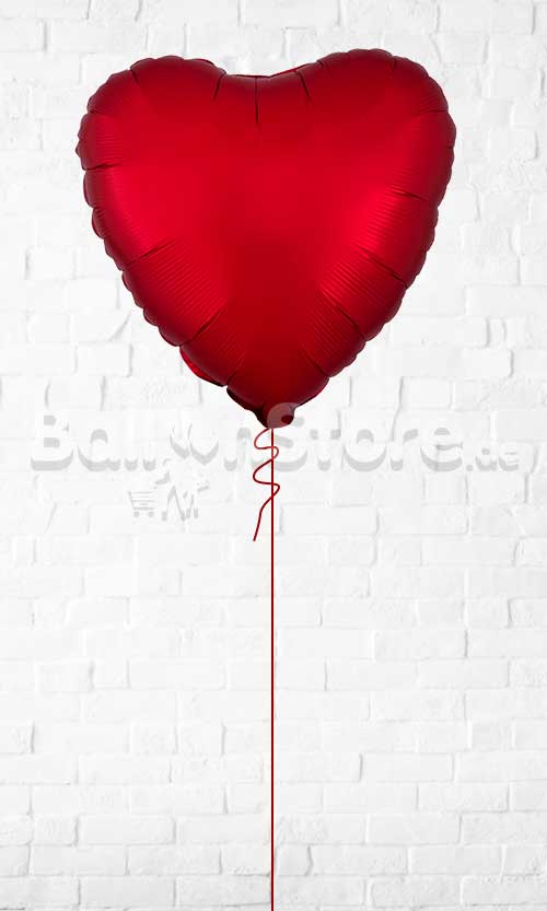Satin Red Heart Foil Balloons