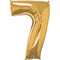 Number Seven Metallic Gold
