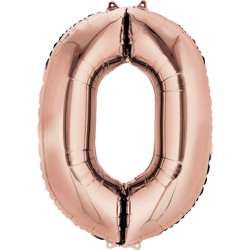 16inch Number ZERO Rose Gold -  NON FLYING Air-Filled Only