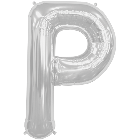 Jumbo Letter P - Metallic Silver