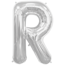 Jumbo Letter R - Metallic Silver