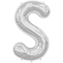 Jumbo Letter S - Metallic Silver