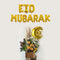 EID Balloon Banner with Flower Arrangement
