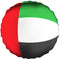 Round shape UAE Flag foil  Inflated with Helium